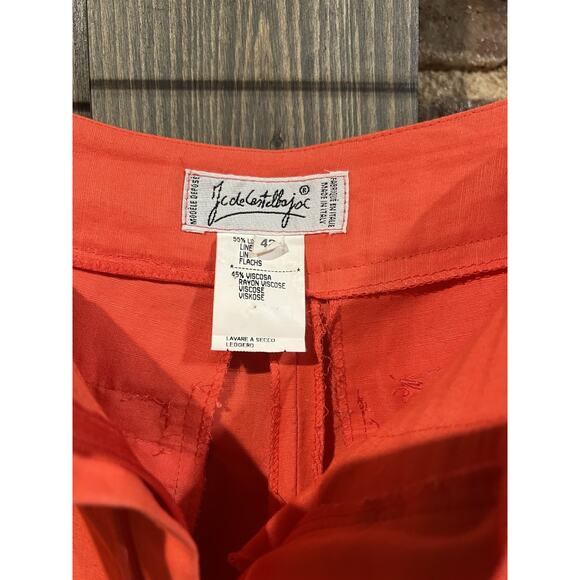 Jean Charles de Castelbajac Vintage Linen Pleated High Waist wideleg pant Sz 12 - Picture 3 of 10